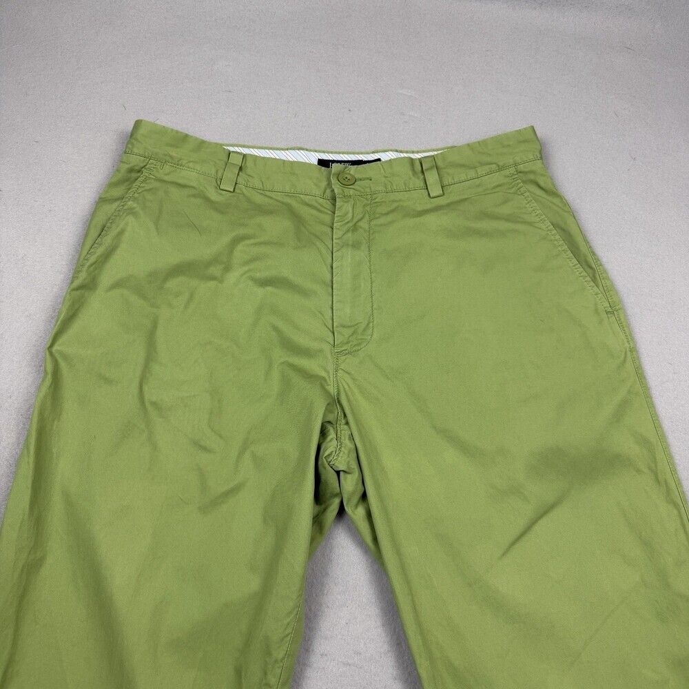J Crew Stanton Chino Pants 34x32 Mens Apple Green Chartreuse Straight Leg